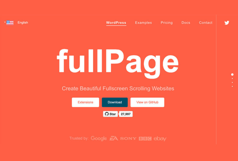 fullPage.js for Gutenberg thumbnail
