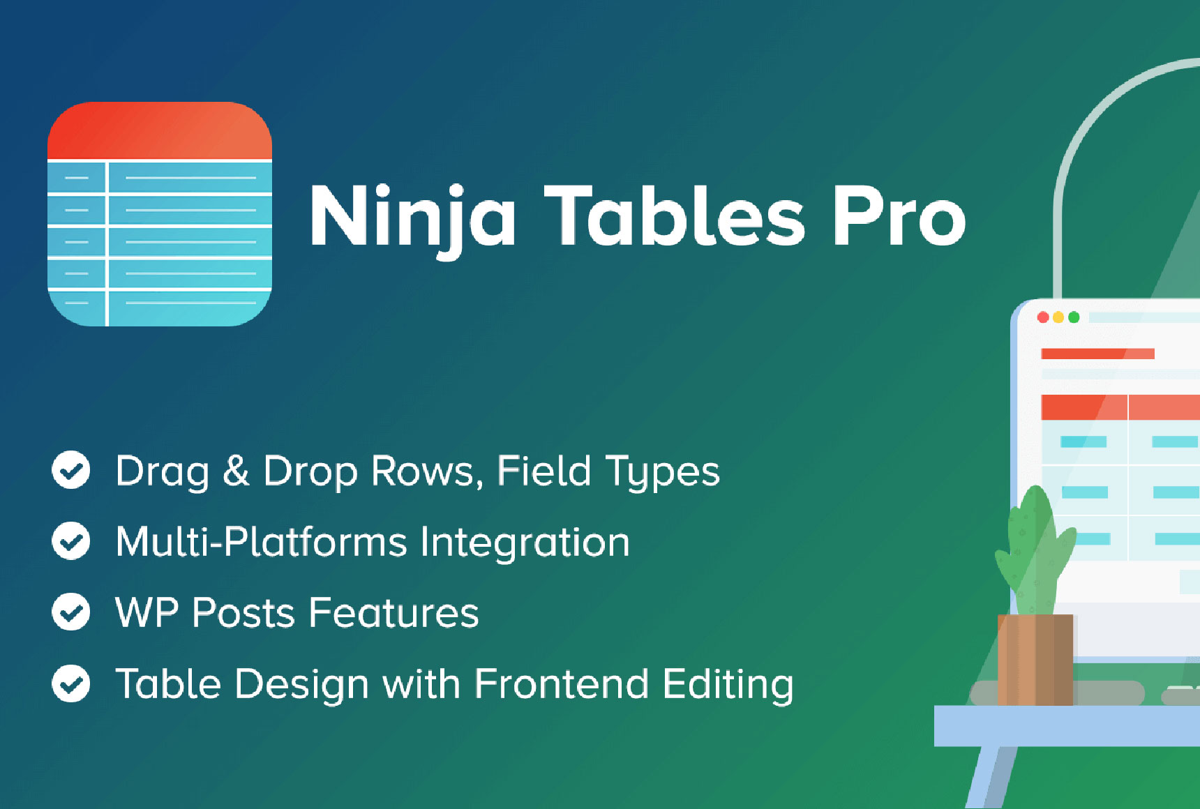 Ninja Tables Pro masthead image