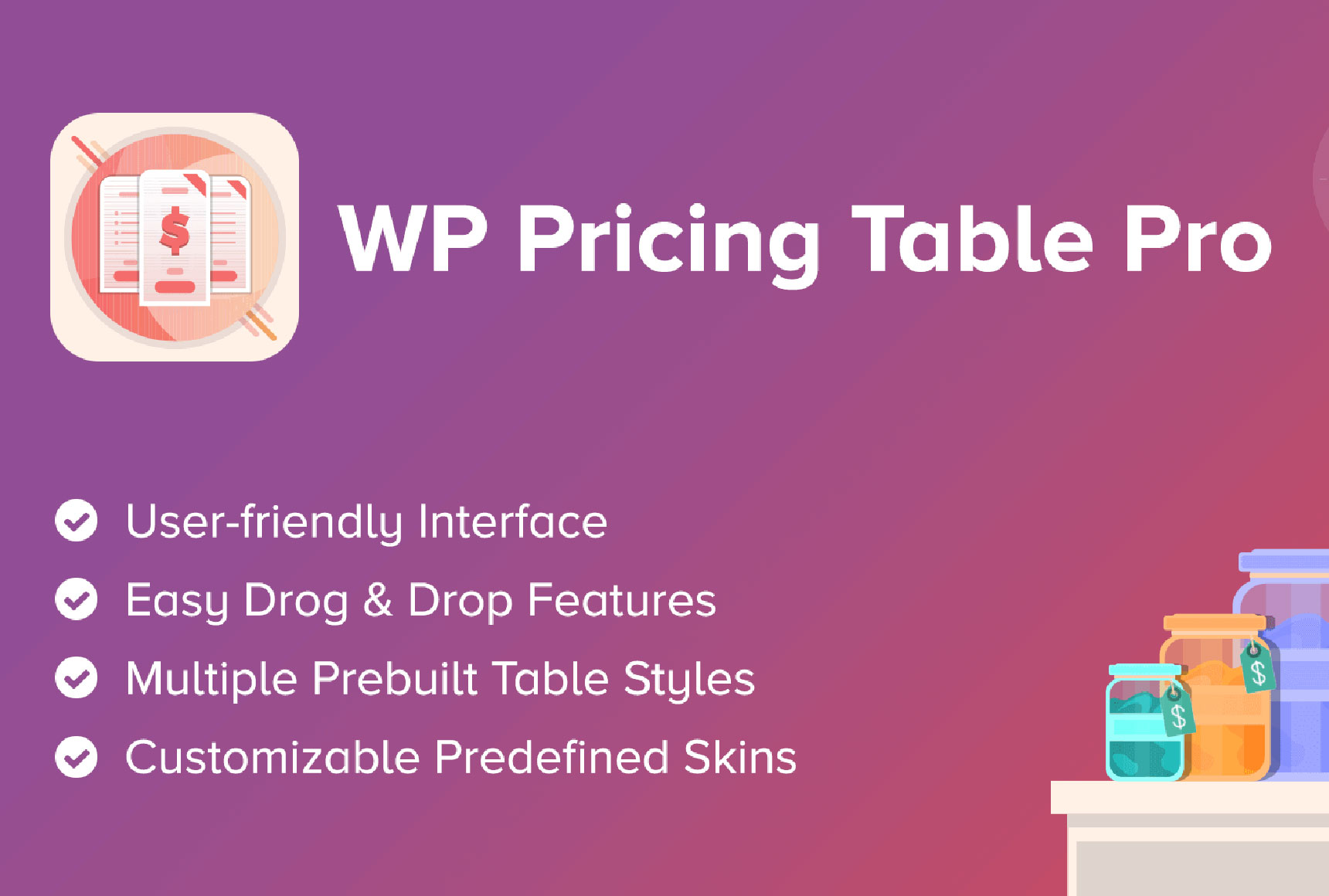 WP Pricing Table Pro masthead image