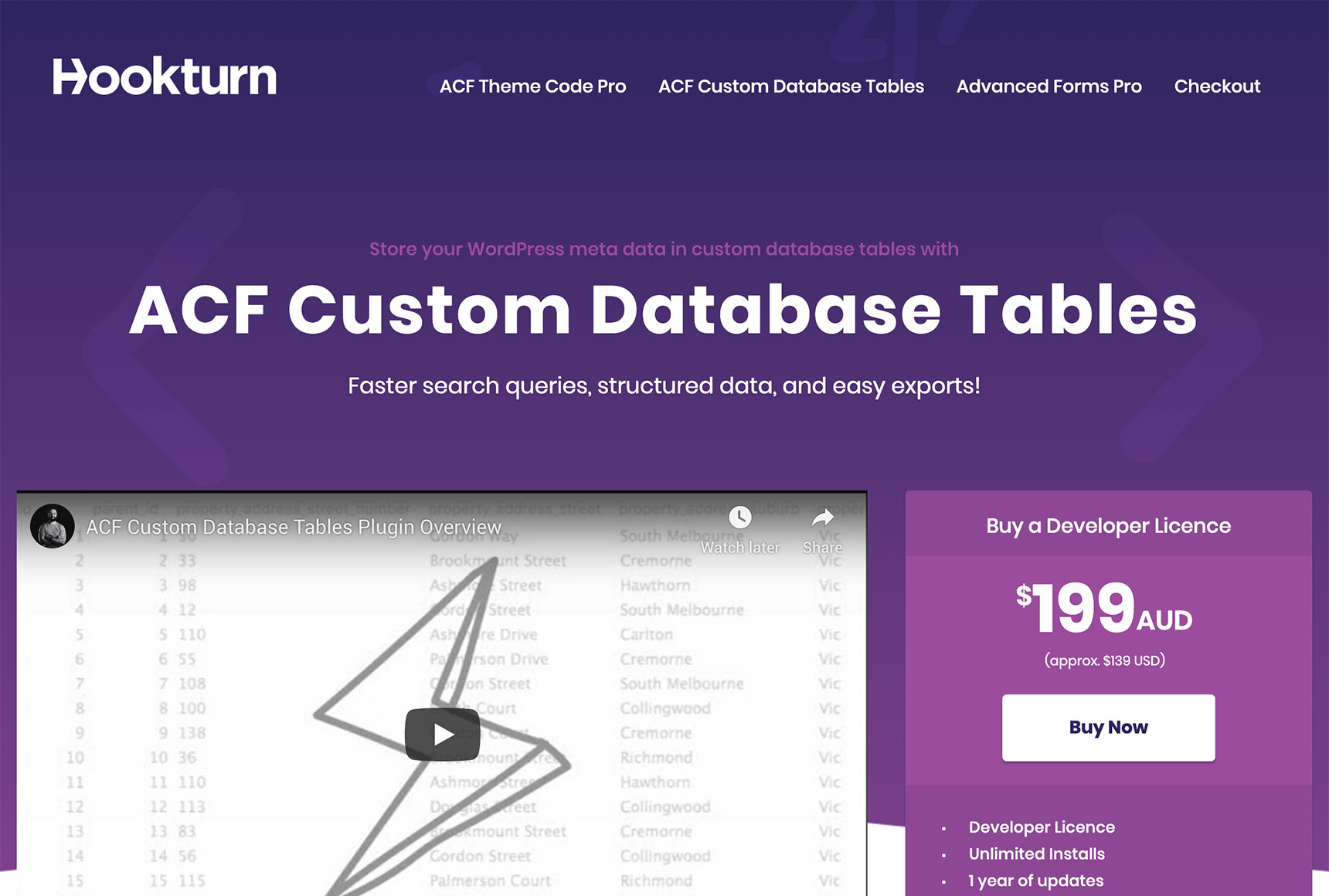 ACF Custom Database Tables masthead image